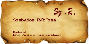 Szabados Rózsa névjegykártya