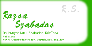 rozsa szabados business card